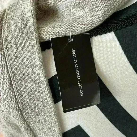 NWT South Moon Under Neely 100% cotton, tan, fringe cardigan - Picture 6 of 8